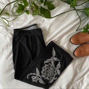 Adidas Capri Yoga Pants with Floral Design
